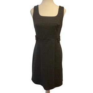 SUZY SHIER GRAY SLEEVELESS PLAID DRESS/ Size M